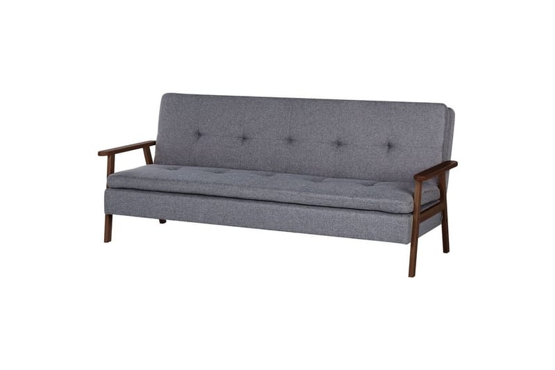 Bäddsoffa Tjorn - Grå, mörkt trä, 185x110 cm - Möbler - Soffa - Bäddsoffa - 3 sits bäddsoffa