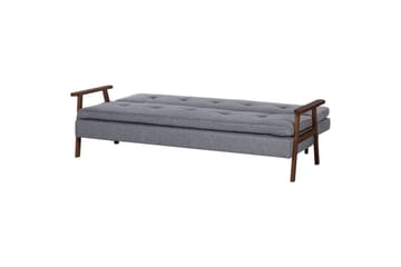 Bäddsoffa Tjorn - Grå, mörkt trä, 185x110 cm - Möbler - Soffa - Bäddsoffa - 3 sits bäddsoffa