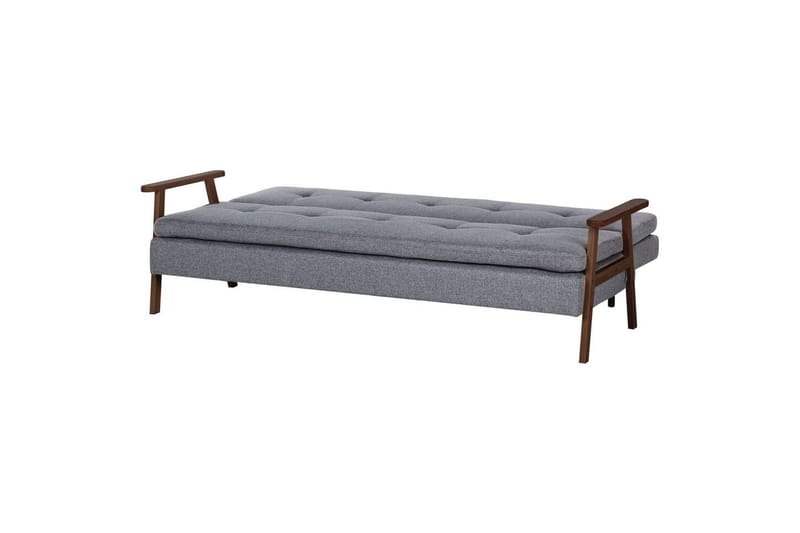 Bäddsoffa Tjorn - Grå, mörkt trä, 185x110 cm - Möbler - Soffa - Bäddsoffa - 3 sits bäddsoffa