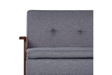 Bäddsoffa Tjorn - Grå, mörkt trä, 185x110 cm - Möbler - Soffa - Bäddsoffa - 3 sits bäddsoffa