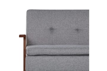 Bäddsoffa Tjorn - Ljusgrå, mörkt trä, 185x110 cm - Möbler - Soffa - Bäddsoffa - 3 sits bäddsoffa