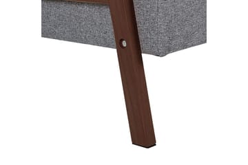 Bäddsoffa Tjorn - Ljusgrå, mörkt trä, 185x110 cm - Möbler - Soffa - Bäddsoffa - 3 sits bäddsoffa