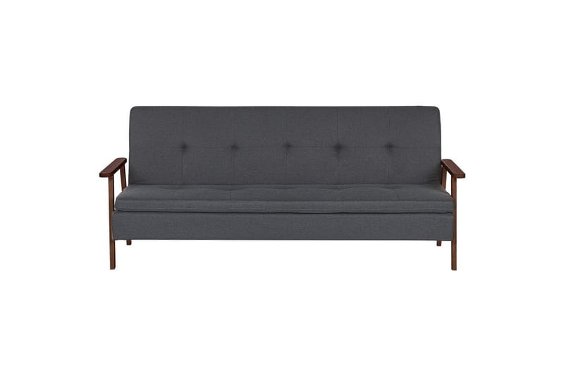 Bäddsoffa Tjorn, Mörkgrå, mörkt trä, 185x110 cm