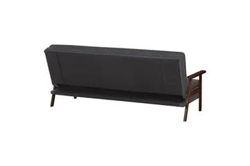 Bäddsoffa Tjorn - Mörkgrå, mörkt trä, 185x110 cm - Möbler - Soffa - Bäddsoffa - 3 sits bäddsoffa
