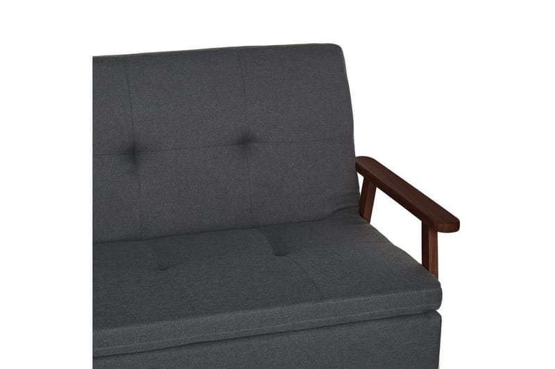 Bäddsoffa Tjorn - Mörkgrå, mörkt trä, 185x110 cm - Möbler - Soffa - Bäddsoffa - 3 sits bäddsoffa