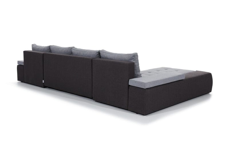 Jurtiga 4-sits U-formad Bäddsoffa 122x297 cm med Förvaring i Tyg - Grå - Möbler - Soffa - Bäddsoffa - U bäddsoffa
