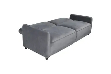 Bäddsoffa utan divan & schäslong Loft24 Bäddsoffa Loft24 Alicia Grey Velvet - Möbler - Soffa - Bäddsoffa - 3 sits bäddsoffa