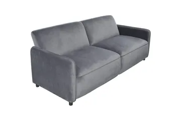 Bäddsoffa utan divan & schäslong Loft24 Bäddsoffa Loft24 Alicia Grey Velvet - Möbler - Soffa - Bäddsoffa - 3 sits bäddsoffa
