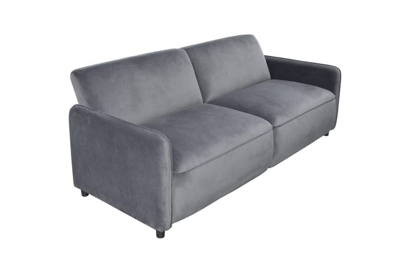 Bäddsoffa utan divan & schäslong Loft24 Bäddsoffa Loft24 Alicia Grey Velvet - Möbler - Soffa - Bäddsoffa - 3 sits bäddsoffa