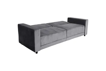 Bäddsoffa utan divan & schäslong Loft24 Bäddsoffa Loft24 Allie II Grey Velvet - Möbler - Soffa - Bäddsoffa - 3 sits bäddsoffa