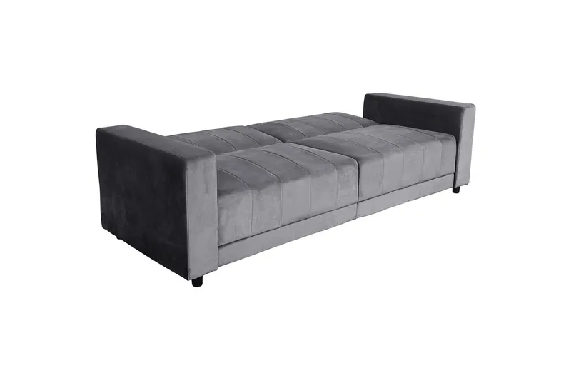 Bäddsoffa utan divan & schäslong Loft24 Bäddsoffa Loft24 Allie II Grey Velvet - Möbler - Soffa - Bäddsoffa - 3 sits bäddsoffa