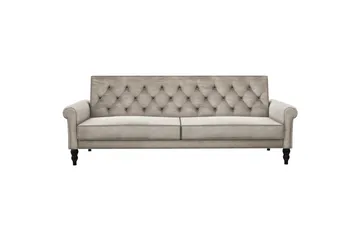Bäddsoffa utan divan & schäslong Loft24 Tyne Bäddsoffa 3-sits Beige