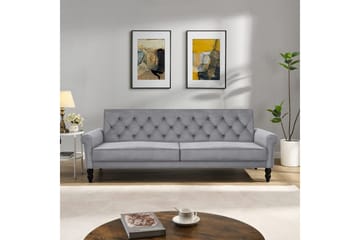 Bäddsoffa utan divan & schäslong Loft24 Tyne Bäddsoffa 3-sits Grå - Möbler - Soffa - Bäddsoffa - 3 sits bäddsoffa