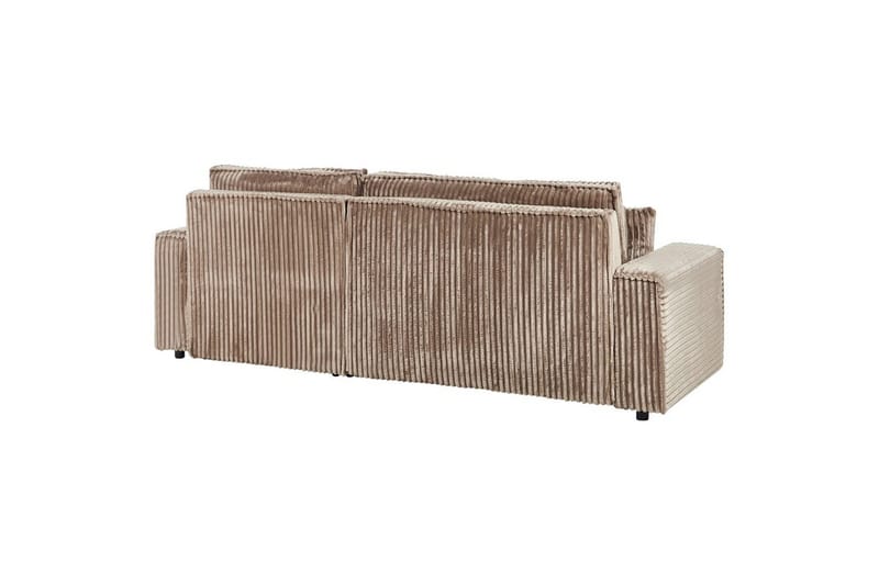 Bäddsoffa Vänstervänd Abacka - Brun, Svart - Möbler - Soffa - Bäddsoffa - Bäddsoffa längsbäddad