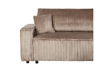 Bäddsoffa Vänstervänd Abacka - Brun, Svart - Möbler - Soffa - Bäddsoffa - Bäddsoffa längsbäddad