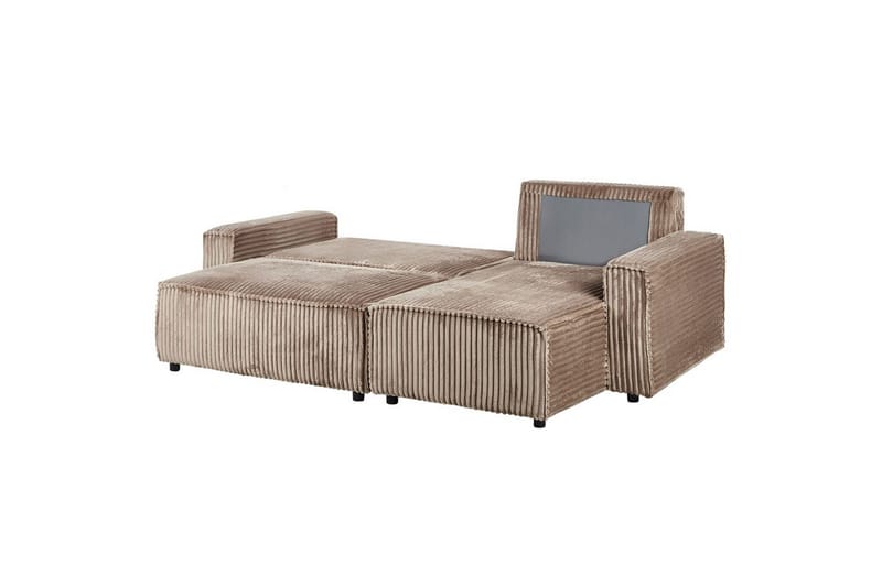 Bäddsoffa Vänstervänd Abacka - Brun, Svart - Möbler - Soffa - Bäddsoffa - Bäddsoffa längsbäddad