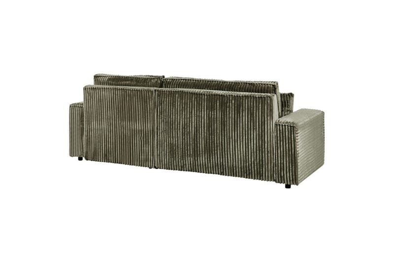 Bäddsoffa Vänstervänd Abacka - Grön, Svart - Möbler - Soffa - Bäddsoffa - Bäddsoffa längsbäddad