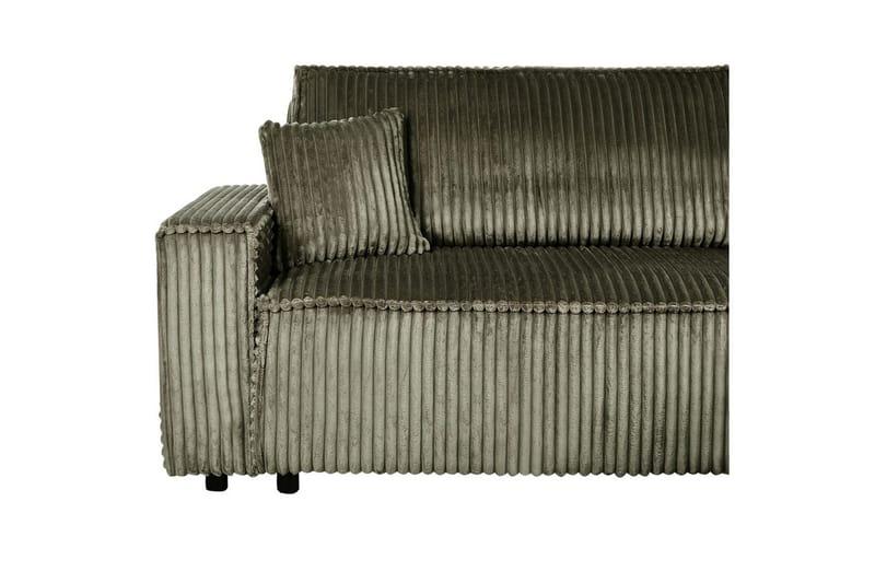 Bäddsoffa Vänstervänd Abacka - Grön, Svart - Möbler - Soffa - Bäddsoffa - Bäddsoffa längsbäddad