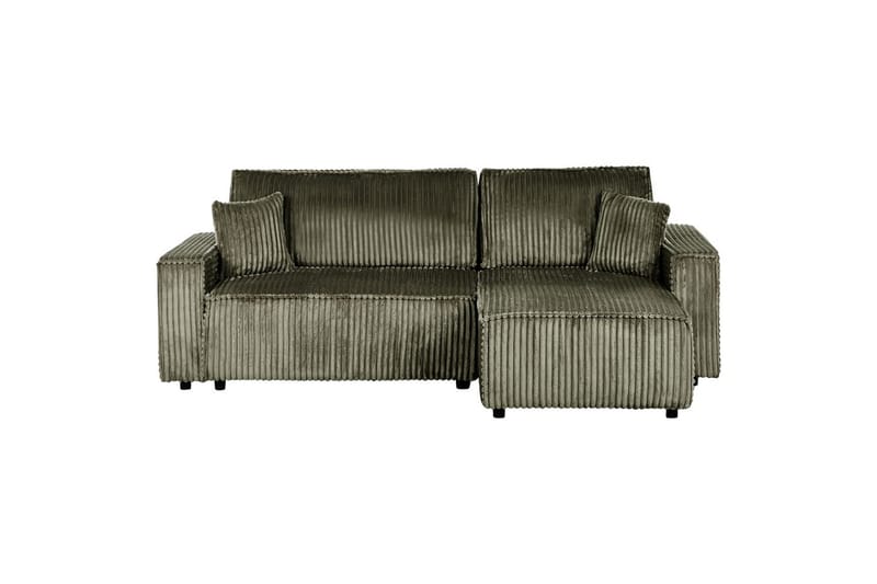 Bäddsoffa Vänstervänd Abacka - Grön, Svart - Möbler - Soffa - Bäddsoffa - Bäddsoffa längsbäddad