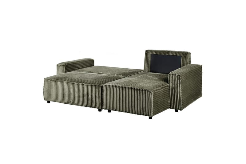 Bäddsoffa Vänstervänd Abacka - Grön, Svart - Möbler - Soffa - Bäddsoffa - Bäddsoffa längsbäddad