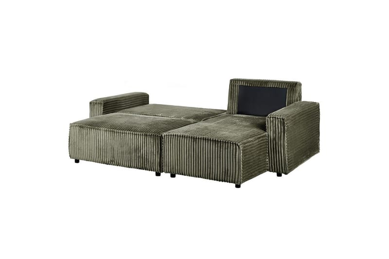 Bäddsoffa Vänstervänd Abacka - Grön, Svart - Möbler - Soffa - Bäddsoffa - Bäddsoffa längsbäddad