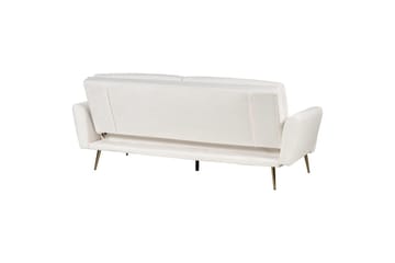 Bäddsoffa Vettre - Vitt, guld - Möbler - Soffa - Bäddsoffa - 3 sits bäddsoffa