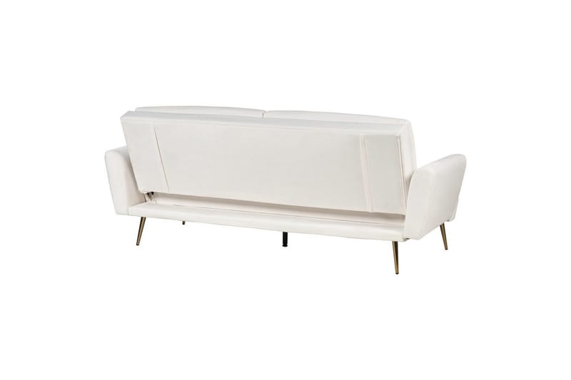 Bäddsoffa Vettre - Vitt, guld - Möbler - Soffa - Bäddsoffa - 3 sits bäddsoffa