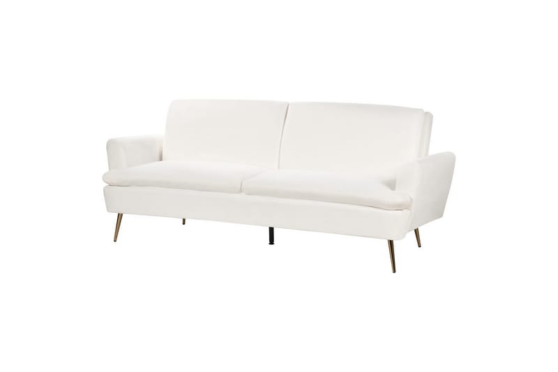 Bäddsoffa Vettre - Vitt, guld - Möbler - Soffa - Bäddsoffa - 3 sits bäddsoffa