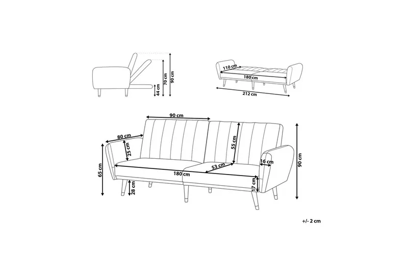 Bäddsoffa Vimmerby - Möbler - Soffa - Bäddsoffa - 3 sits bäddsoffa