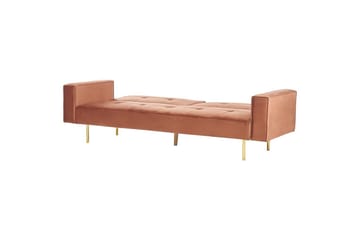 Bäddsoffa Visnes Brun, Guld - Brun, Guld - Möbler - Soffa - Bäddsoffa - 3 sits bäddsoffa
