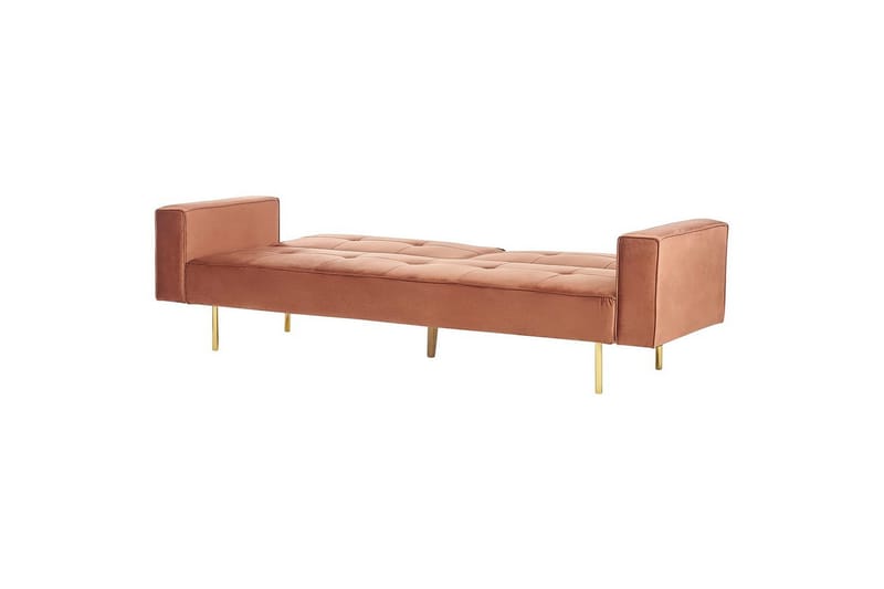 Bäddsoffa Visnes Brun, Guld - Brun, Guld - Möbler - Soffa - Bäddsoffa - 3 sits bäddsoffa