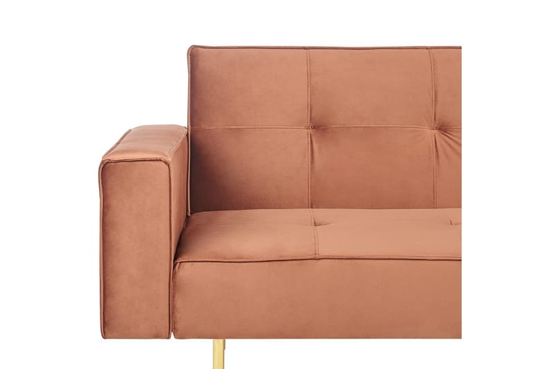 Bäddsoffa Visnes Brun, Guld - Brun, Guld - Möbler - Soffa - Bäddsoffa - 3 sits bäddsoffa