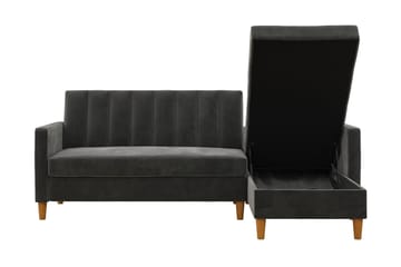 Bäddsoffa Wheatride - Mörkgrå - Möbler - Soffa - Bäddsoffa - Bäddsoffa längsbäddad
