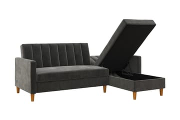 Bäddsoffa Wheatride - Mörkgrå - Möbler - Soffa - Bäddsoffa - Bäddsoffa längsbäddad
