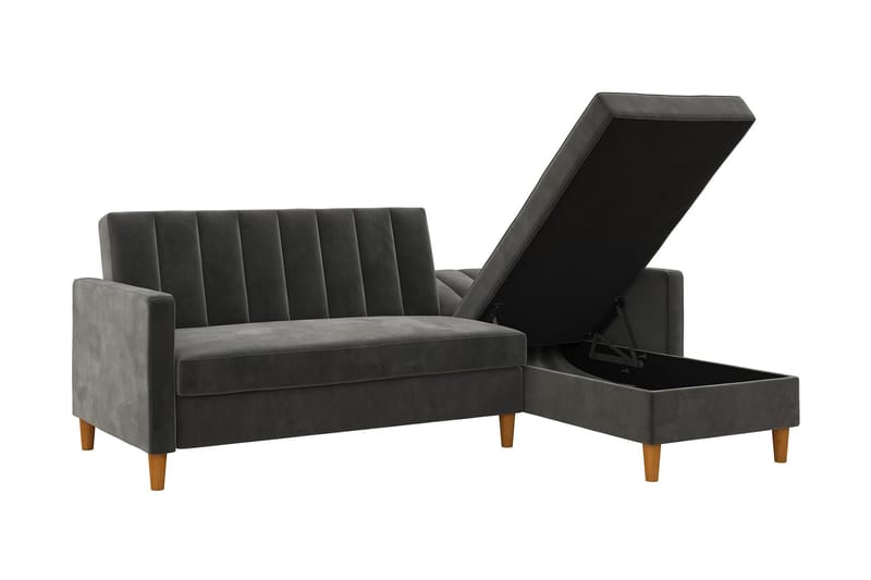 Bäddsoffa Wheatride - Mörkgrå - Möbler - Soffa - Bäddsoffa - Bäddsoffa längsbäddad