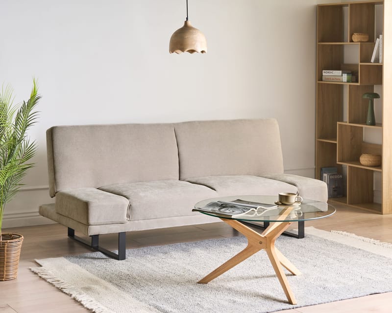 Bäddsoffa York Chenille - Ljusbeige - Möbler - Soffa - Bäddsoffa - 2 sits bäddsoffa