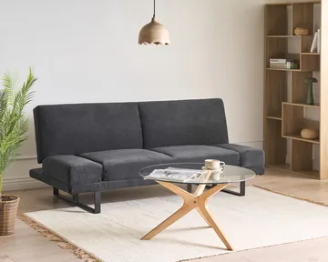 Bäddsoffa York Chenille - Svart - Möbler - Soffa - Bäddsoffa - 2 sits bäddsoffa