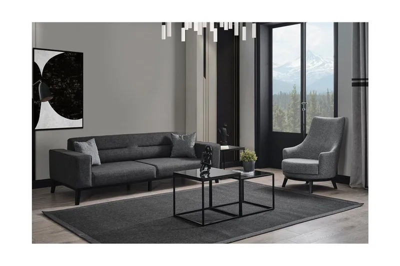 Banjo Bäddsoffa 4-sits - Antracit - Möbler - Soffa - Bäddsoffa - 4 sits bäddsoffa