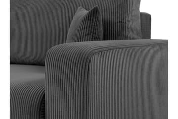 Barile Bäddsoffa 3-sits i Plysch - Grå - Möbler - Soffa - Bäddsoffa - 3 sits bäddsoffa