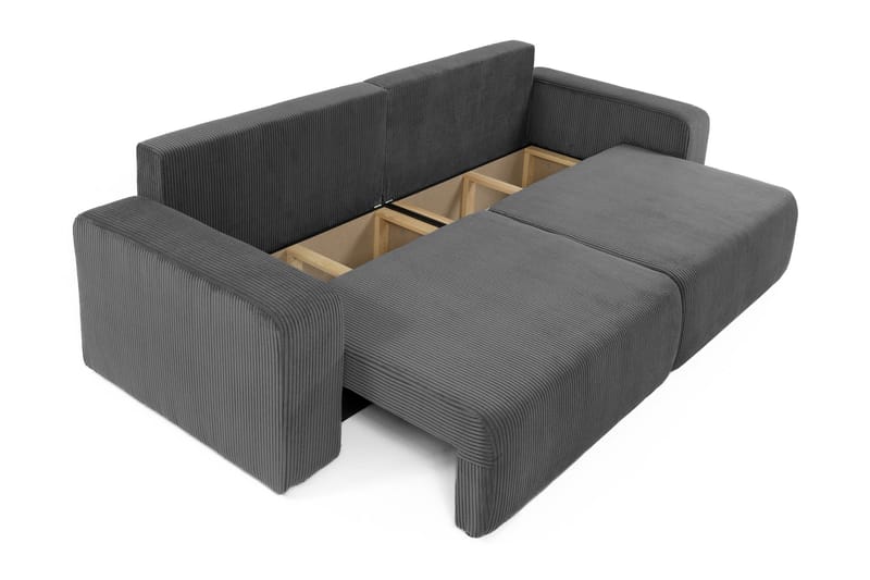 Barile Bäddsoffa 3-sits i Plysch - Vit - Möbler - Soffa - Bäddsoffa - 3 sits bäddsoffa