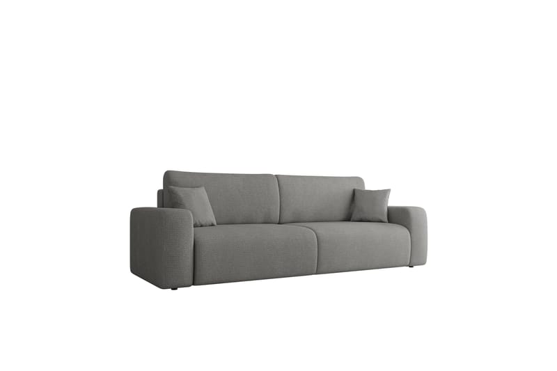 Barile Bäddsoffa 3-sits i Plysch - Grå - Möbler - Soffa - Bäddsoffa - 3 sits bäddsoffa