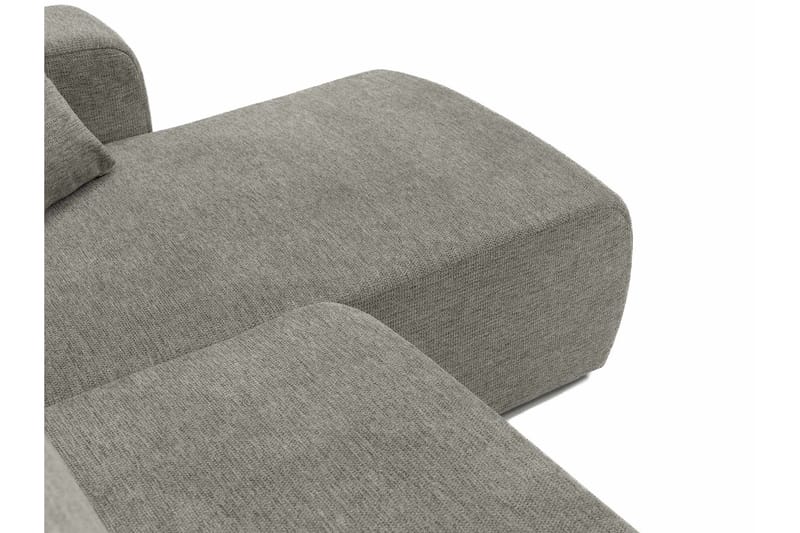 Barile Bäddsoffa Dubbeldivan 4-sits i Plysch - Vit - Möbler - Soffa - Bäddsoffa - U bäddsoffa