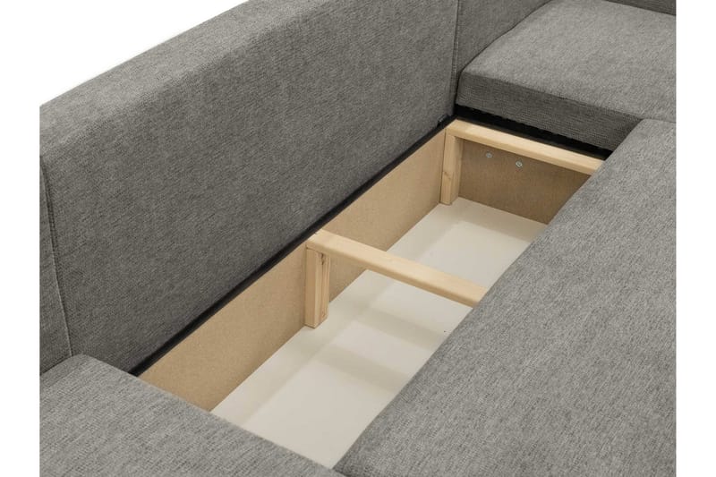 Barile Bäddsoffa Dubbeldivan 4-sits i Plysch - Vit - Möbler - Soffa - Bäddsoffa - U bäddsoffa