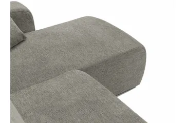 Barile Bäddsoffa Dubbeldivan 4-sits i Plysch - Grå - Möbler - Soffa - Bäddsoffa - U bäddsoffa