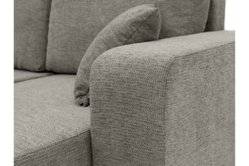 Barile Bäddsoffa Dubbeldivan 4-sits i Plysch - Grå - Möbler - Soffa - Bäddsoffa - U bäddsoffa