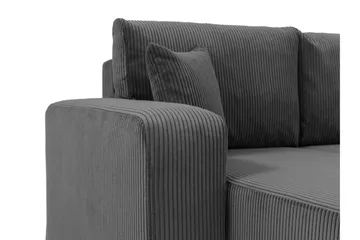 Barile Bäddsoffa med Divan 3-sits i Plysch - Grå - Möbler - Soffa - Bäddsoffa - Bäddsoffa divan