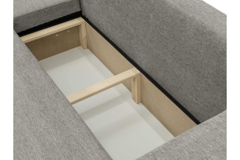 Barile Bäddsoffa med Divan 3-sits i Plysch - Grå - Möbler - Soffa - Bäddsoffa - Bäddsoffa divan