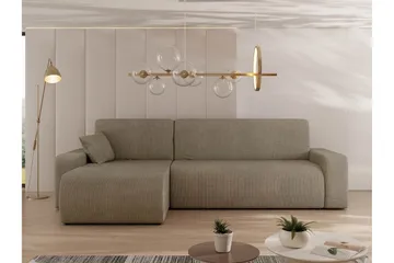 Barile Bäddsoffa med Divan 3-sits i Plysch - Brun - Möbler - Soffa - Bäddsoffa - Bäddsoffa divan