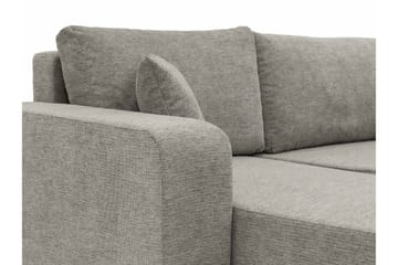 Barile Bäddsoffa med Divan 3-sits i Plysch - Vit - Möbler - Soffa - Bäddsoffa - Bäddsoffa divan