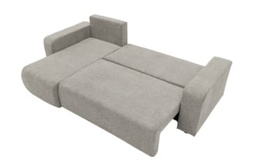 Barile Bäddsoffa med Divan 3-sits i Plysch - Vit - Möbler - Soffa - Bäddsoffa - Bäddsoffa divan